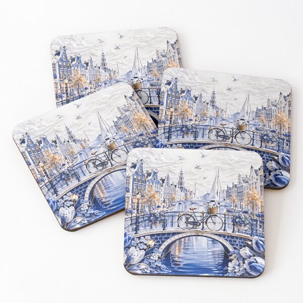 Item preview, Golden Blue Amsterdam Canal designed and sold by House of Blue.