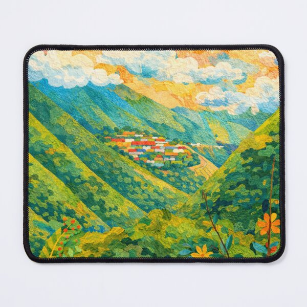 Item preview, Coroico, Village in Tropical Valley, Mixed Media Digital Collage designed and sold by SWSandraWechner.