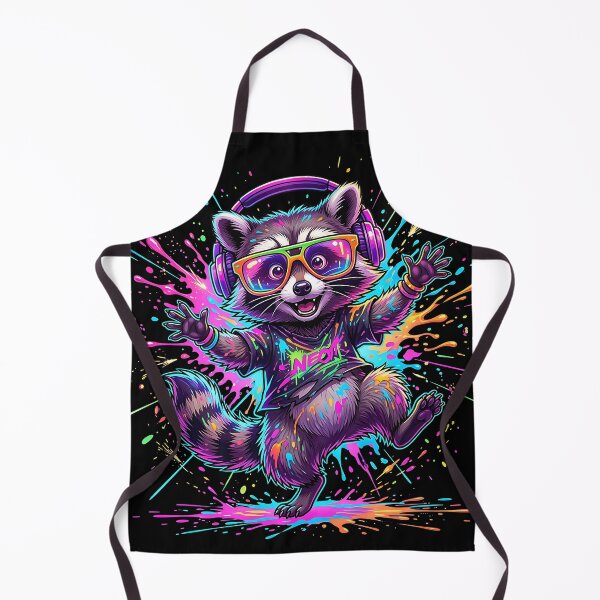 Item preview, Neon Rave Raccoon – Crazy Party Animal Festival Design 3 designed and sold by RH Design Lab.