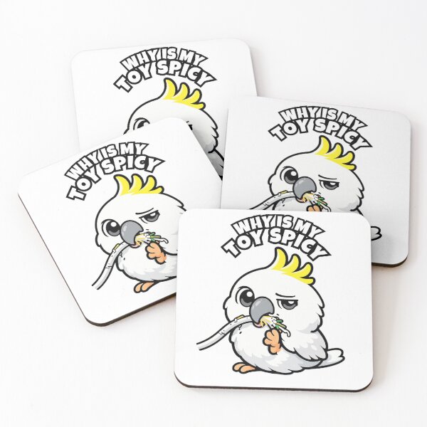 Item preview, Funny Cockatoo Why Is My Toy Spicy – Destructive Bird Meme designed and sold by FeatherChaos.