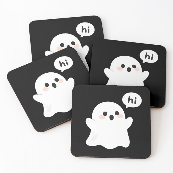 Item preview, Cute Ghost Saying Hi Kawaii Minimal Design designed and sold by VibeFactoryOfc.