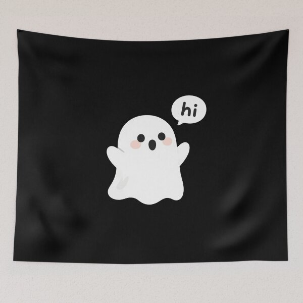 Item preview, Cute Ghost Saying Hi Kawaii Minimal Design designed and sold by VibeFactoryOfc.