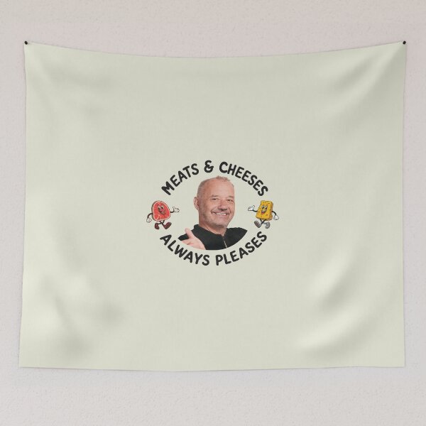 Item preview, Meats & Cheeses Always Pleases, Funny Bob Mortimer Quote designed and sold by Vonravenn.