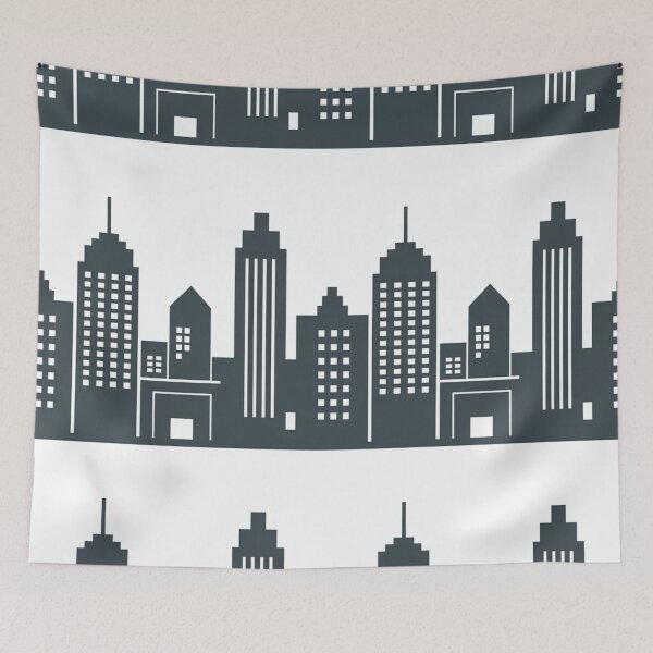 Item preview, City Skyline Seamless Pattern – Modern Urban Silhouette designed and sold by Midnight Veil Designs.