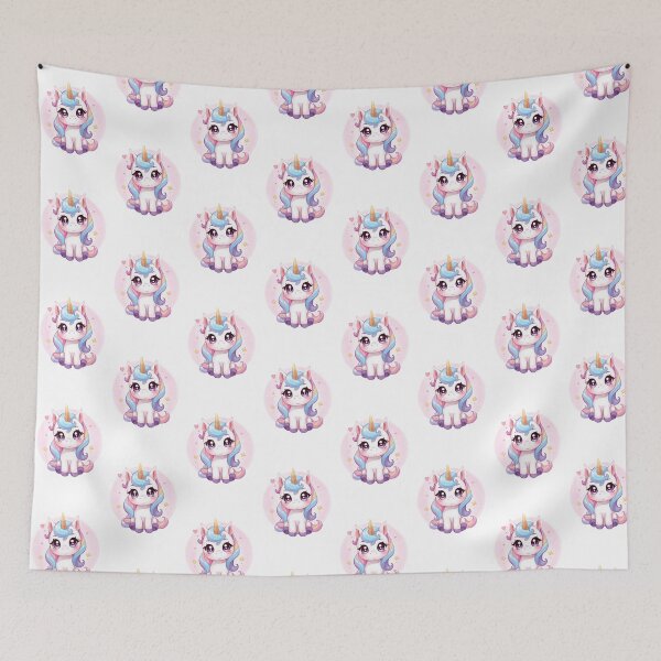 Item preview, Cute Pastel Unicorn Design – Soft Aesthetic Magical Fantasy Dreamy Illustration designed and sold by CosmicCutouts.