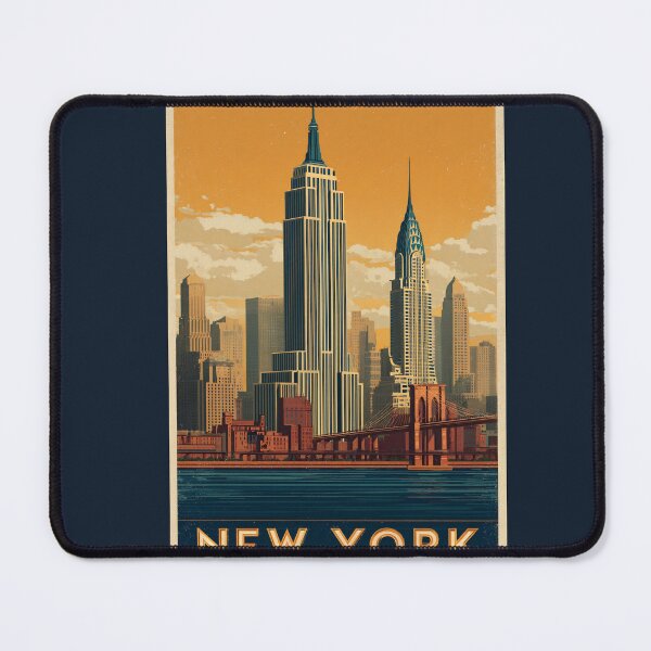 Item preview, New York Art Deco Poster Vintage NYC Skyline Retro Travel Design designed and sold by BestVarieties.