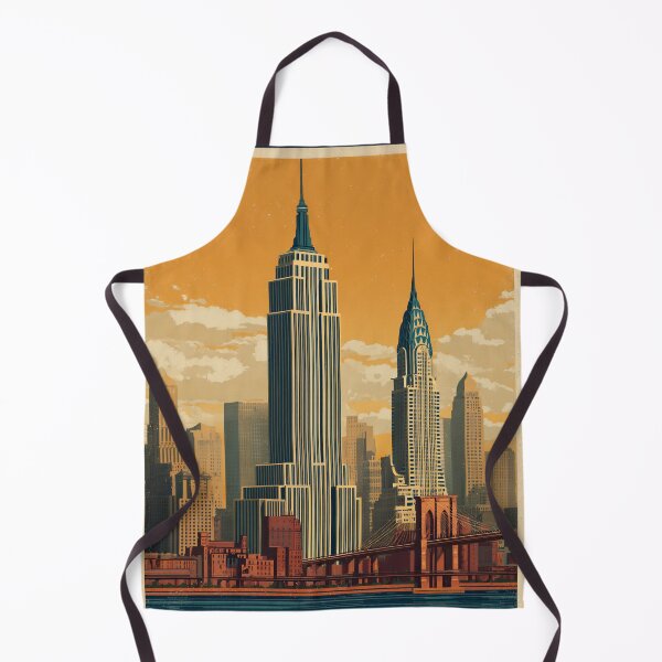 Item preview, New York Art Deco Poster Vintage NYC Skyline Retro Travel Design designed and sold by BestVarieties.
