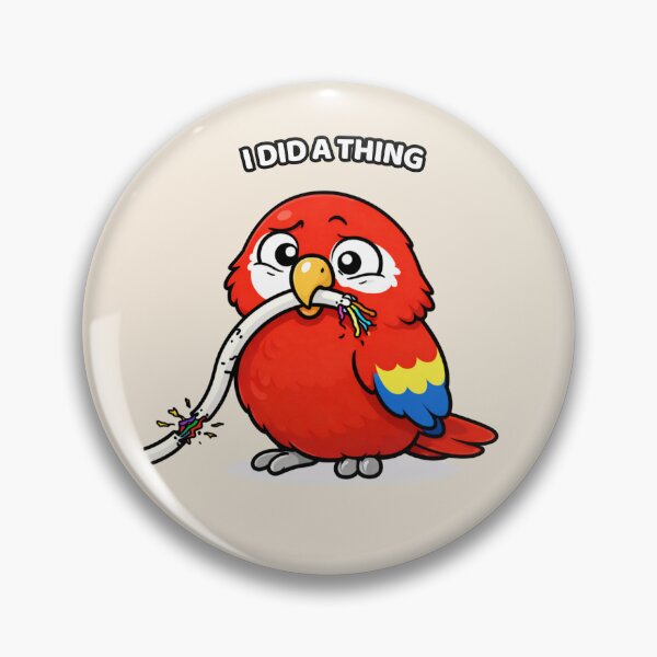 Item preview, Funny Macaw I Did A Thing – Chaotic Parrot Meme designed and sold by FeatherChaos.