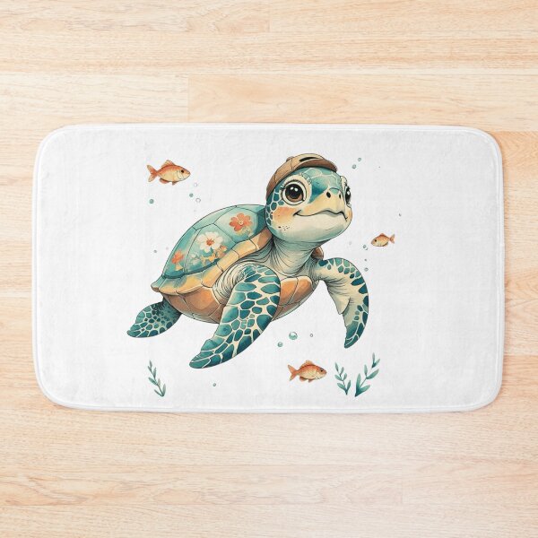 Item preview, Turtle Ocean Swimming Tropical Hello Summer Watercolor designed and sold by AQUILAKREO.