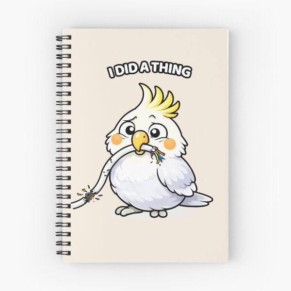 Item preview, Funny Cockatoo I Did A Thing – Mischievous Bird Meme designed and sold by FeatherChaos.