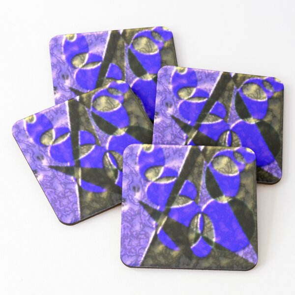 Item preview, fractured orbit eroded metal colorful geometric abstract design designed and sold by SmashingDeals.