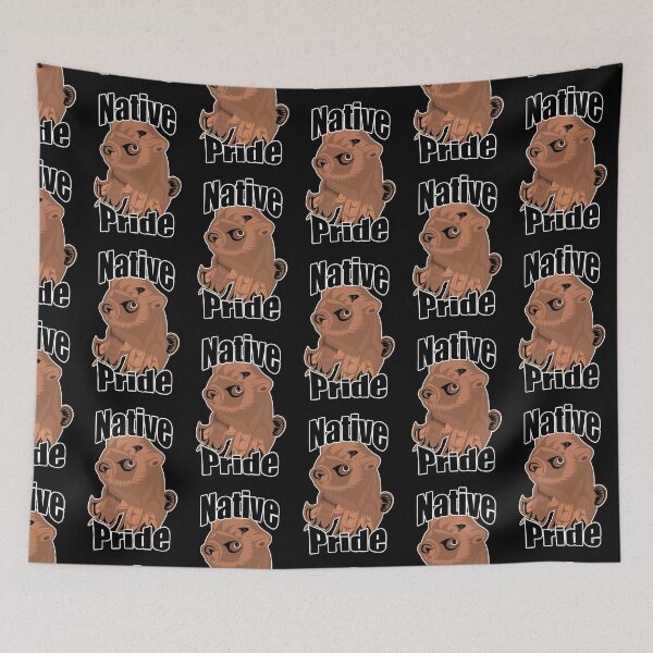 Item preview, Native pride baby Buffalo cute bison calf tribal design brown designed and sold by SpeakthunderArt.