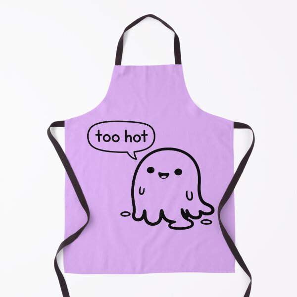 Item preview, Too Hot Ghost Sticker | Funny Melting Ghost Shirt | Cute Minimal Spooky Aesthetic designed and sold by Raw Tigers.