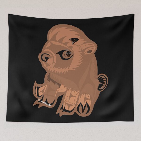 Item preview, Baby Bison Native American Art designed and sold by SpeakthunderArt.