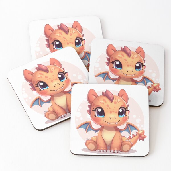 Item preview, Kawaii Baby Dragon Design – Cute Fantasy Creature Soft Aesthetic Magical Illustration designed and sold by CosmicCutouts.