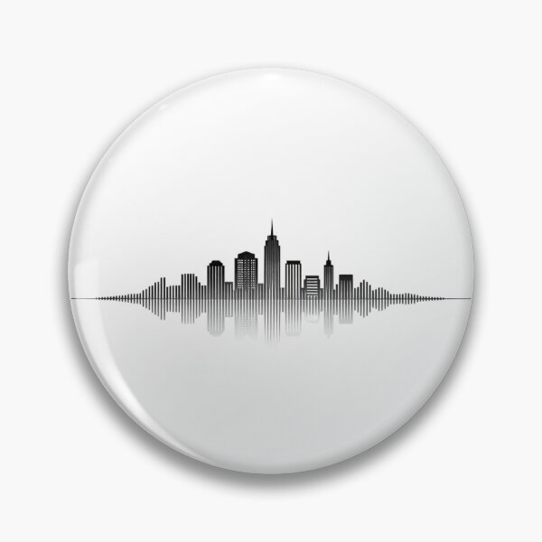 Item preview, City Skyline Sound Wave Minimal Urban Design designed and sold by VibeFactoryOfc.