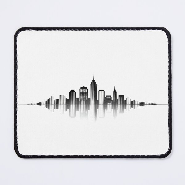 Item preview, City Skyline Sound Wave Minimal Urban Design designed and sold by VibeFactoryOfc.