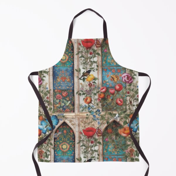 Item preview, Ornate Floral Garden Architecture with Songbirds Pattern designed and sold by pinkal.