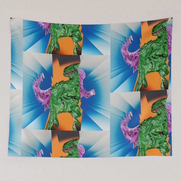 Item preview, Glitch Dinosaur Abstract | Retro Future Rex | Acid Neon Monster Art designed and sold by SergioMiklos.