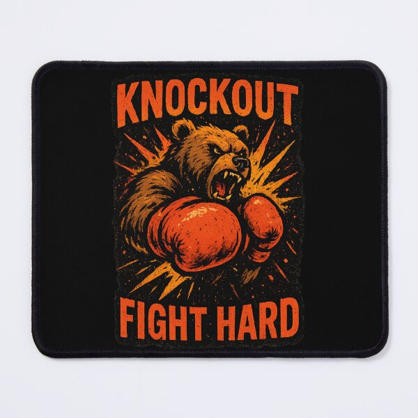 Item preview, Vintage Knockout Boxing Bear Fight Hard designed and sold by SholoStudio.