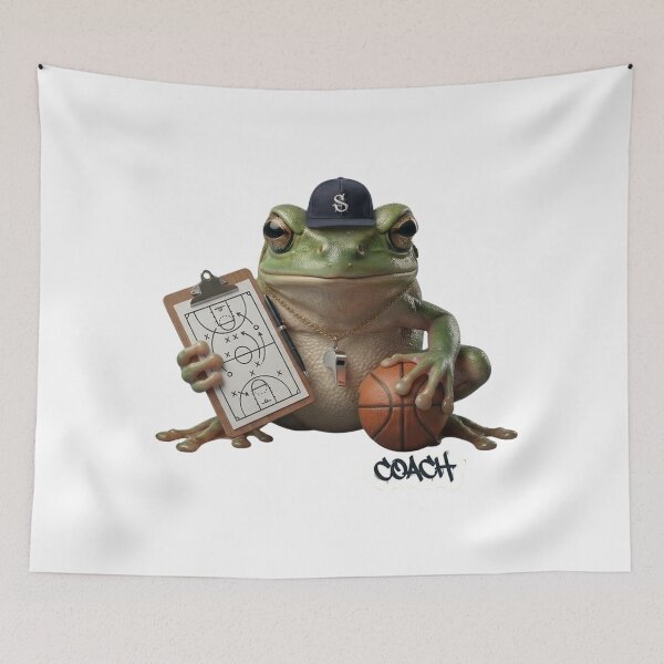 Item preview, Basketball Coach - Funny Sports Humor Frog Meme designed and sold by Arts Paradise.