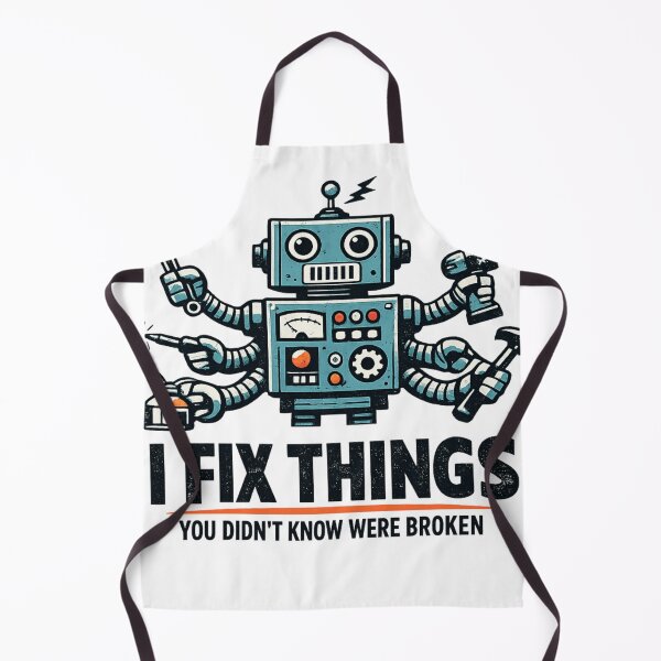 Item preview, I Fix Things You Did Not Know Were Broken Retro Robot designed and sold by Retro Mood Co.