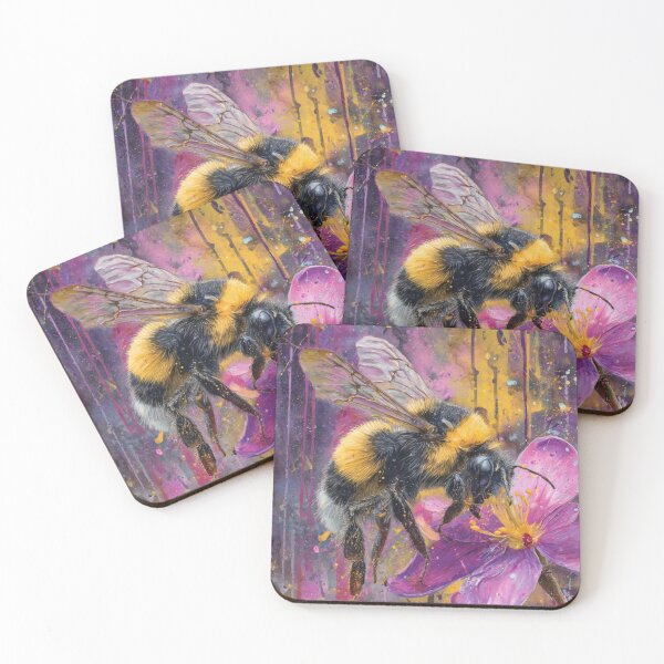 Item preview, Detailed Bumblebee and Vibrant Purple Magnolia designed and sold by BLUESKY11a.