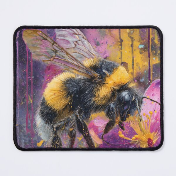Item preview, Detailed Bumblebee and Vibrant Purple Magnolia designed and sold by BLUESKY11a.
