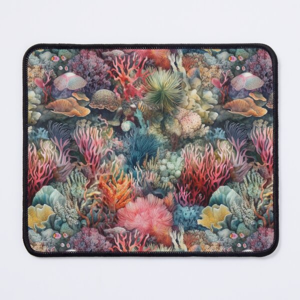 Item preview, Vibrant Underwater Coral Reef Watercolor Botanical Sea Pattern designed and sold by pinkal.