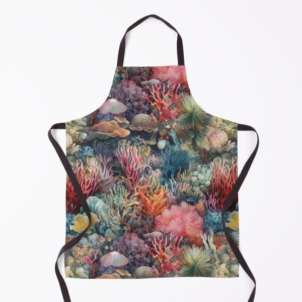 Item preview, Vibrant Underwater Coral Reef Watercolor Botanical Sea Pattern designed and sold by pinkal.
