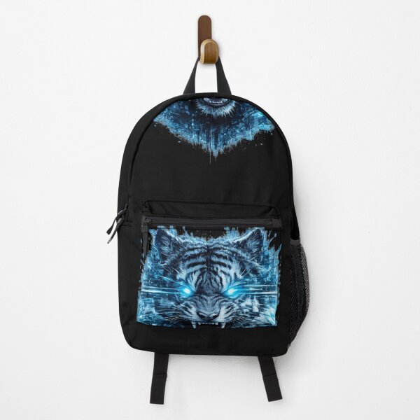 Item preview, Glitch Tiger – Cyberpunk Neon Blue Tiger Head Aggressive Glitch Aesthetic designed and sold by UnglaublichGut.