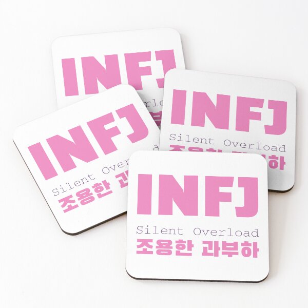 Item preview, INFJ Silent Overload Korean Typography Design designed and sold by aikdreams.