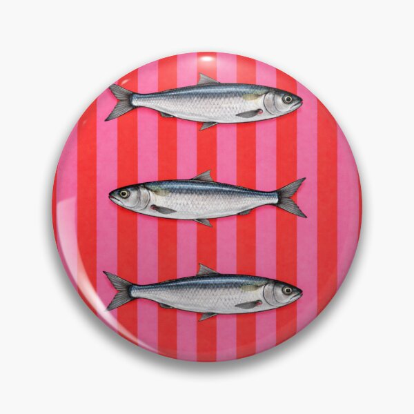 Item preview, Sardine Pattern Red and Pink – Vintage Fish Stripe Design, Coastal Nautical Print, Minimal Seafood Illustration designed and sold by TheSlowShore.