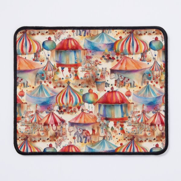 Item preview, Whimsical Watercolor Carnival Circus Tents and Animals Seamless Pattern designed and sold by pinkal.