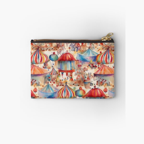 Item preview, Whimsical Watercolor Carnival Circus Tents and Animals Seamless Pattern designed and sold by pinkal.