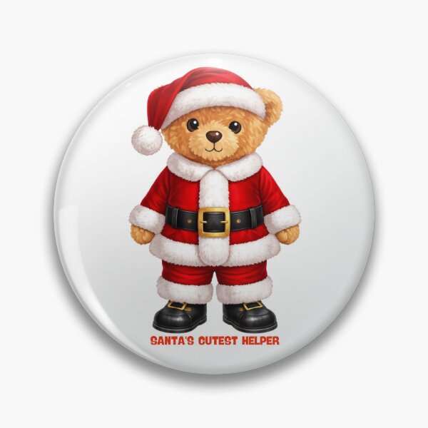 Item preview, Santa's Cutest Helper – Teddy Bear in Christmas Suit Illustration designed and sold by CuteBear87.
