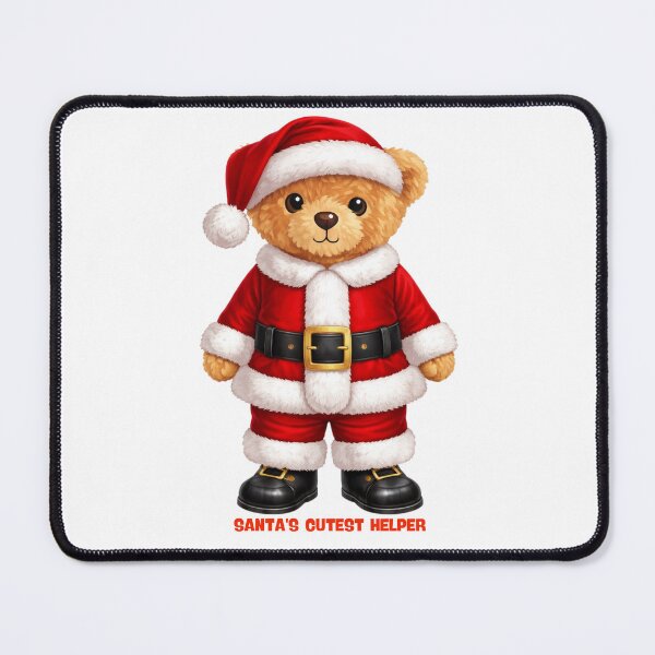 Item preview, Santa's Cutest Helper – Teddy Bear in Christmas Suit Illustration designed and sold by CuteBear87.