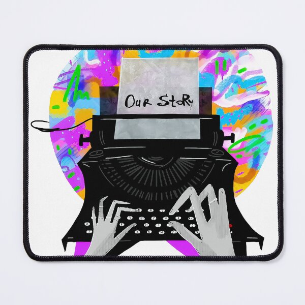 Item preview, Creative Writer - Retro Typewriter with Neon Abstract Art designed and sold by Tokraz-art.