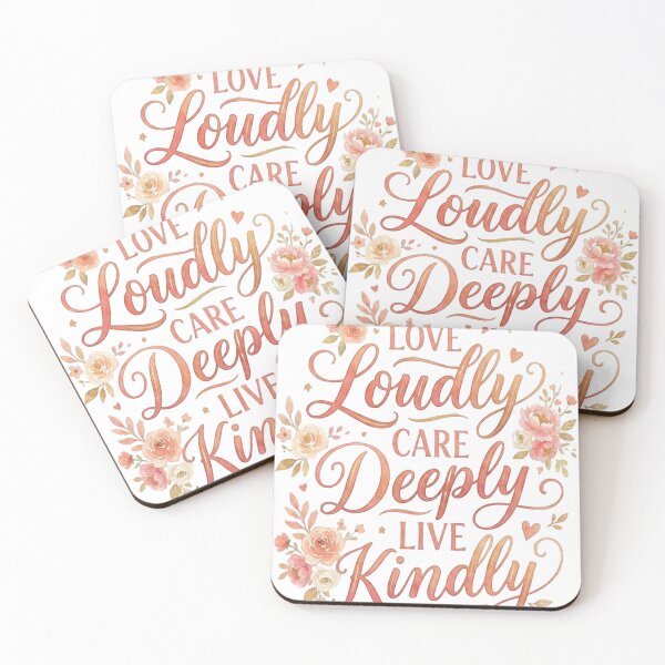 Item preview, Love Loudly Care Deeply Live Kindly designed and sold by KIPDesignsCo.