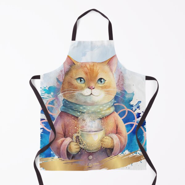 Item preview, Cute Cozy Cat Drinking Coffee – Kawaii Winter Cat Lover Aesthetic Art for Coffee Lovers designed and sold by ChenEngEng.