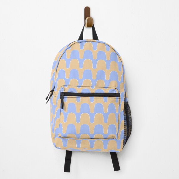 Item preview, Funky Checker Waves - funky lines - orange blue designed and sold by Stephanie Fiona Design.