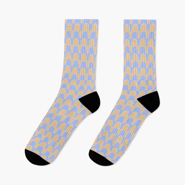 Item preview, Funky Checker Waves - funky lines - orange blue designed and sold by Stephanie Fiona Design.