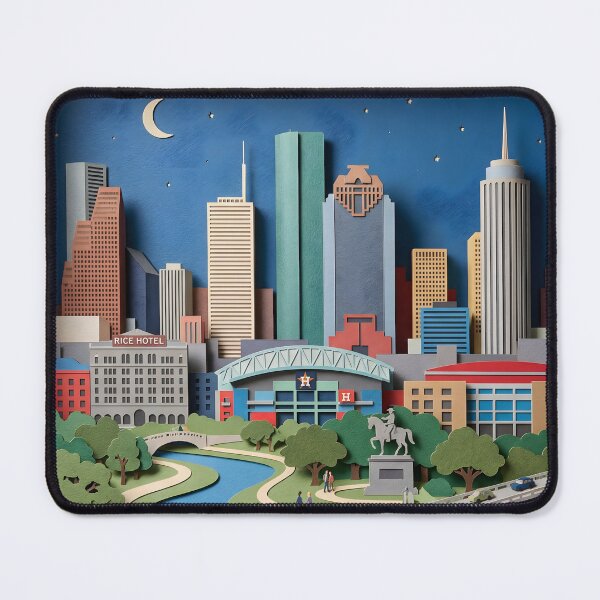 Item preview, Houston Texas America Layered Paper Art Diorama Collage designed and sold by TackyTime.