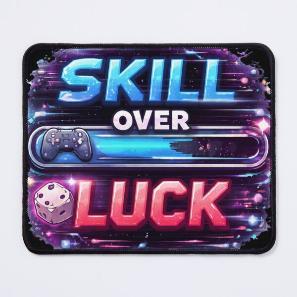 Item preview, Skill Over Luck Neon Gamer Quote Gaming Design designed and sold by Hannah-Yei.