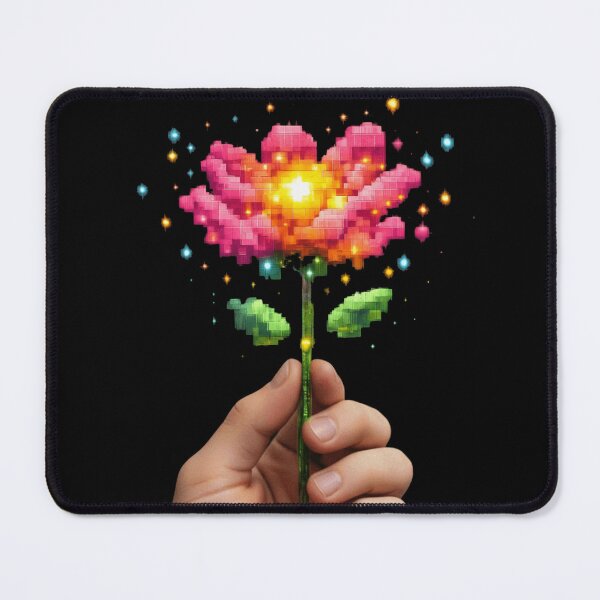 Item preview, Digital Connection Surreal Pixel Hand Flower designed and sold by Retro Mood Co.