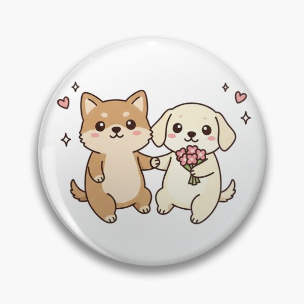 Item preview, Cute Dog Couple designed and sold by CosmicCutouts.