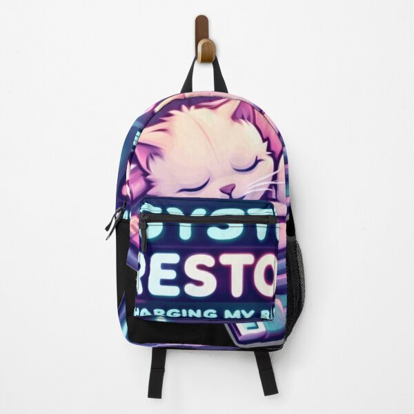 Item preview, System Restore Recharging My Batteries Cozy Tech Cat designed and sold by Retro Mood Co.