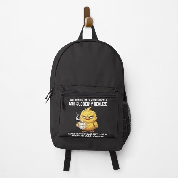 Item preview, I Hate It When I'm Talking To Myself And Sudden'y Realize I Wasn't Listening And Then Have To Start All Over Grumpy Coffee Lover Humor Relatable Self Talk designed and sold by FormalDehyena.