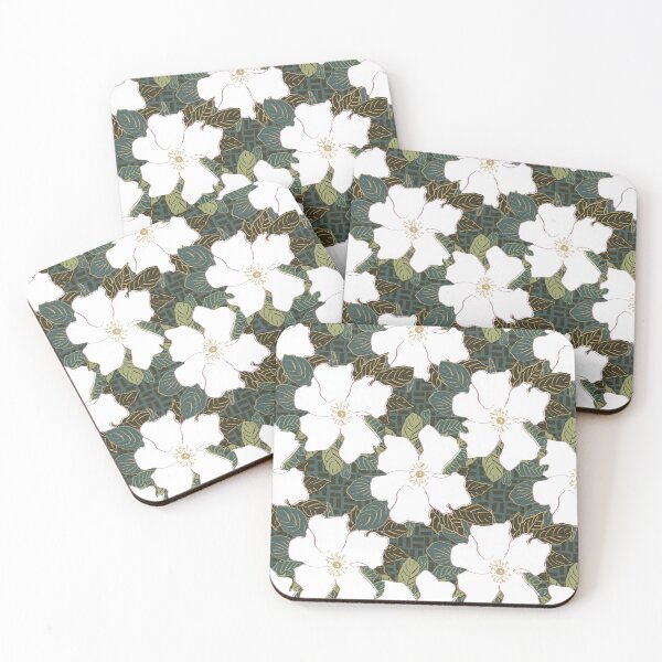 Item preview, white flower pattern designed and sold by Wondroustrange.