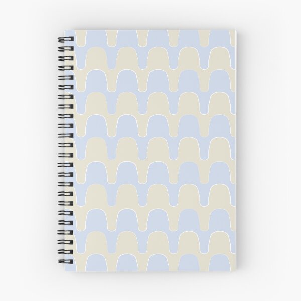 Item preview, Funky Checker Waves - funky lines - beige blue designed and sold by Stephanie Fiona Design.